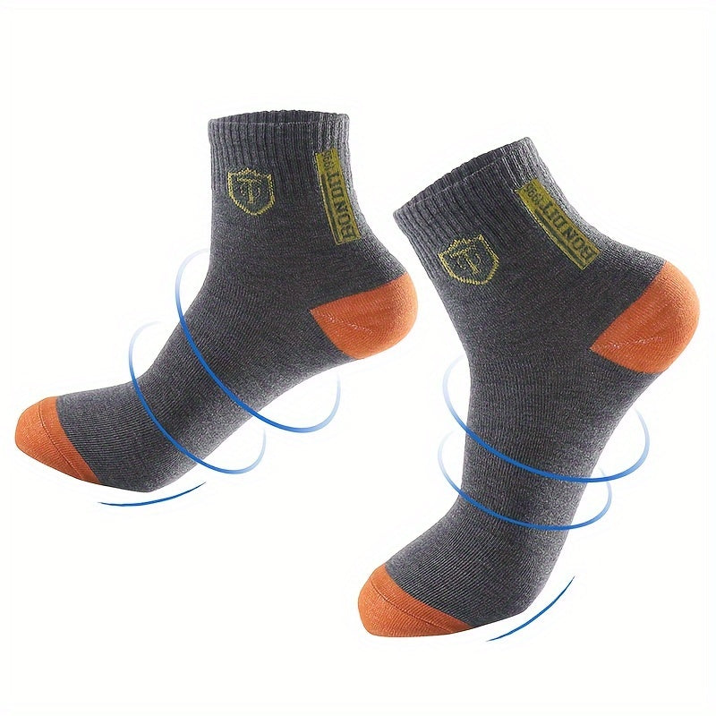 6pcs LIJIE Men's Breathable Crew Socks - Casual Business Style with Letter Print, Comfortable Polyester & Spandex Blend, Hand Wash Only, Assorted Colors, Versatile Dress Socks|Logo Printed Socks|Comfortable Fit Socks