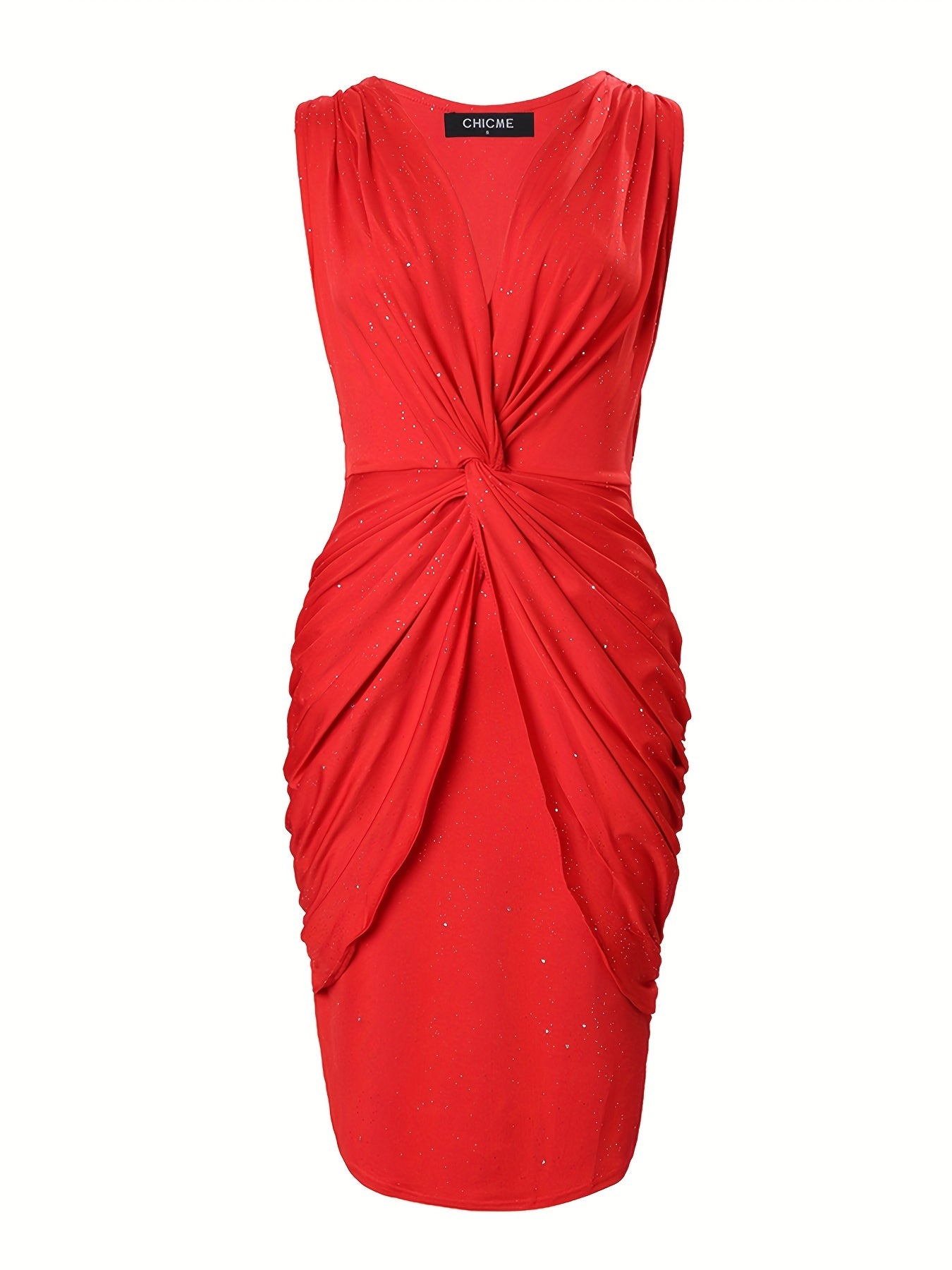 Powder Puff Sleeveless Pleated Party Dress