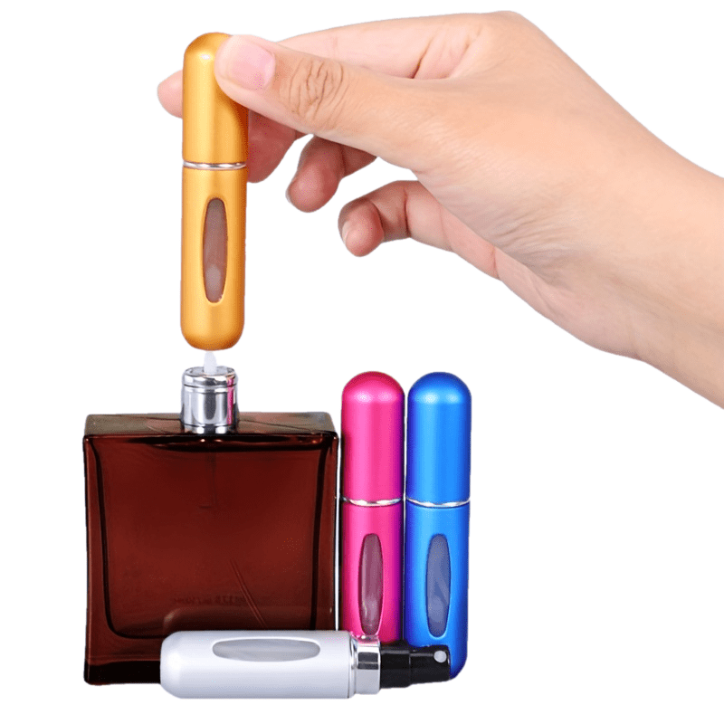 5ml Refillable Portable Perfume Spray Bottle - Mini Atomizer for Travel - Easy to Use and Convenient Cosmetic Pump Dispenser