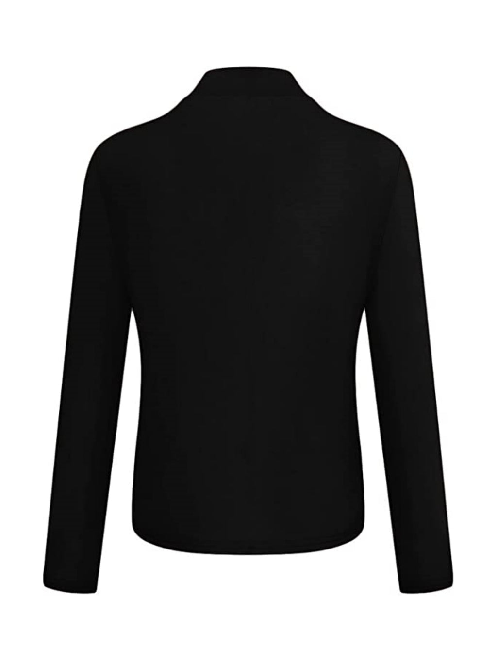 Women's All-Season Casual Blazer – Chic Open Front, Long Sleeve, Easy-Care Polyester with Contrast Collar