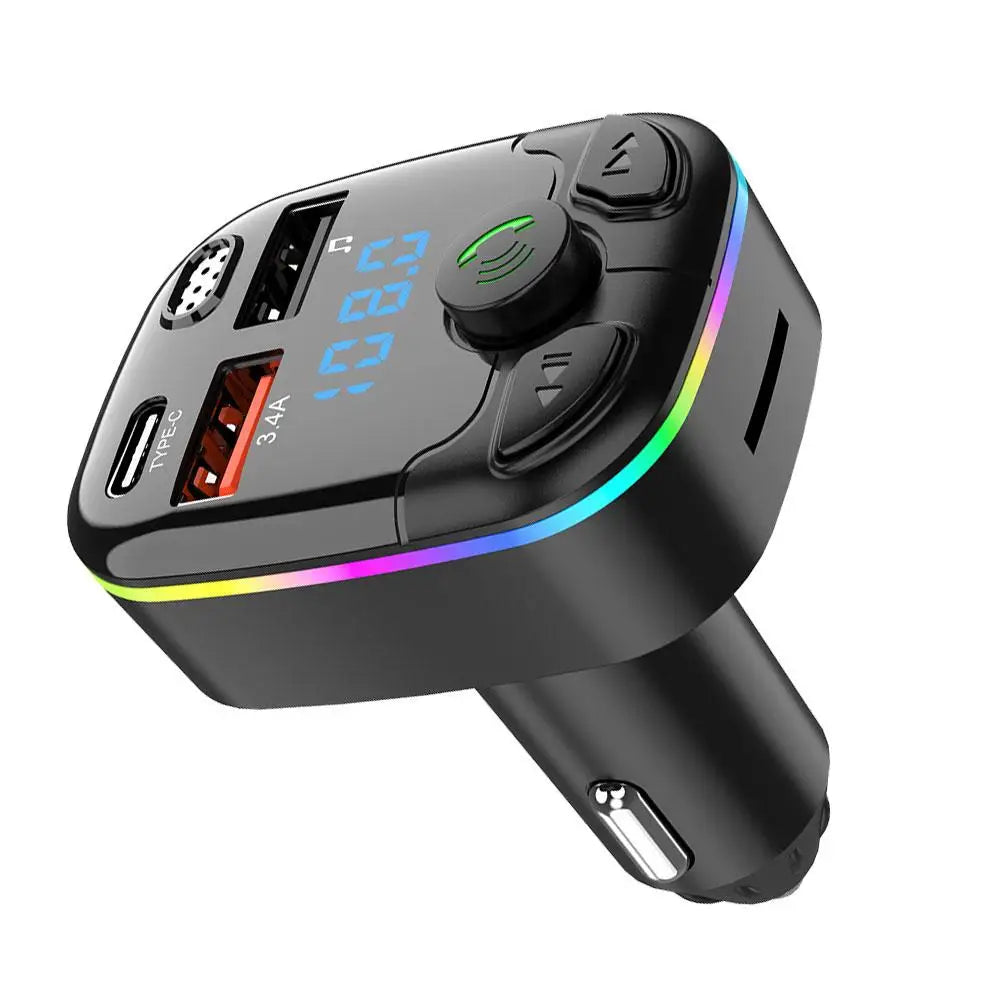 Car mp3 Handsfree Wireless Bluetooth Car Kit FM Transmitter TF Card LCD MP3 Player Dual USB 3.1A Car Charger Phone Charger