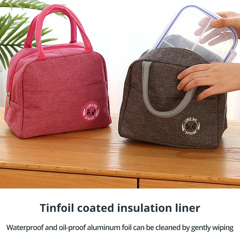 Insulated Lunch Bag Insulation Bento Pack Aluminum Foil Rice Bag Meal Pack Ice Pack Student Bento Lunch Handbag Insulation
