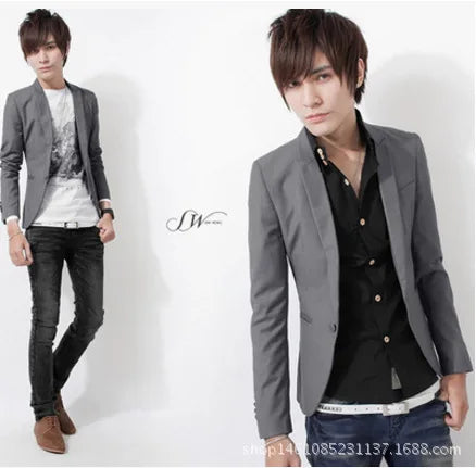 Men Blazers Turn Down Collar Suits Business Coat Blazer Single Button Cardigan Outerwear Long Sleeve Casual Solid Pockets