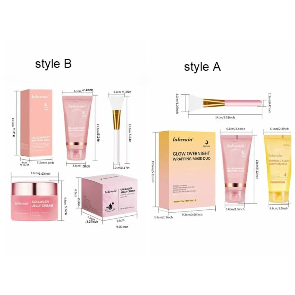 Moisturizing Wrapping Peel Off Facial Mask Smooth Face with Brush Firming Skin Mask Reduces Dullness Reduces Sagging