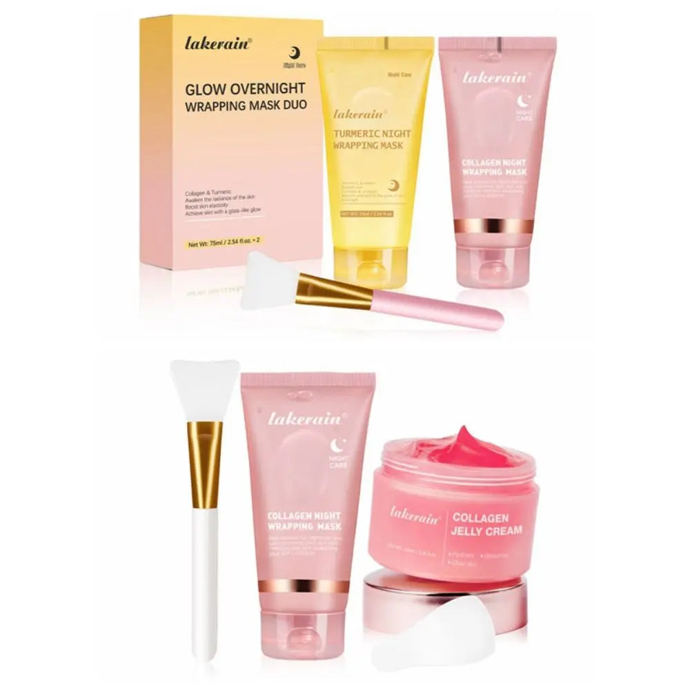 Moisturizing Wrapping Peel Off Facial Mask Smooth Face with Brush Firming Skin Mask Reduces Dullness Reduces Sagging