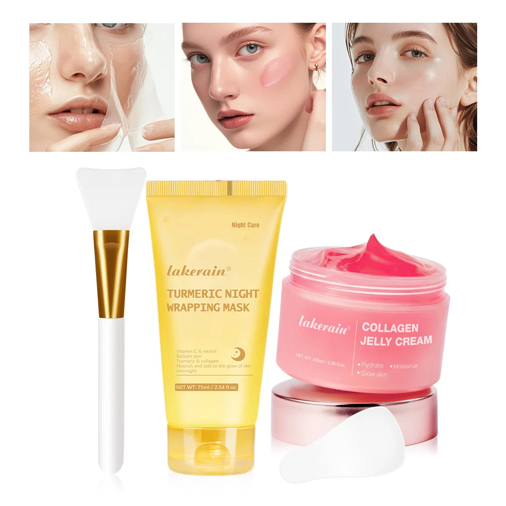 Collagen Peel-off Mask Jelly Night Wrapping Facial Mud Firming mask Daily Face Skincare Deep Cleaning Skin-Peeling Off Covers