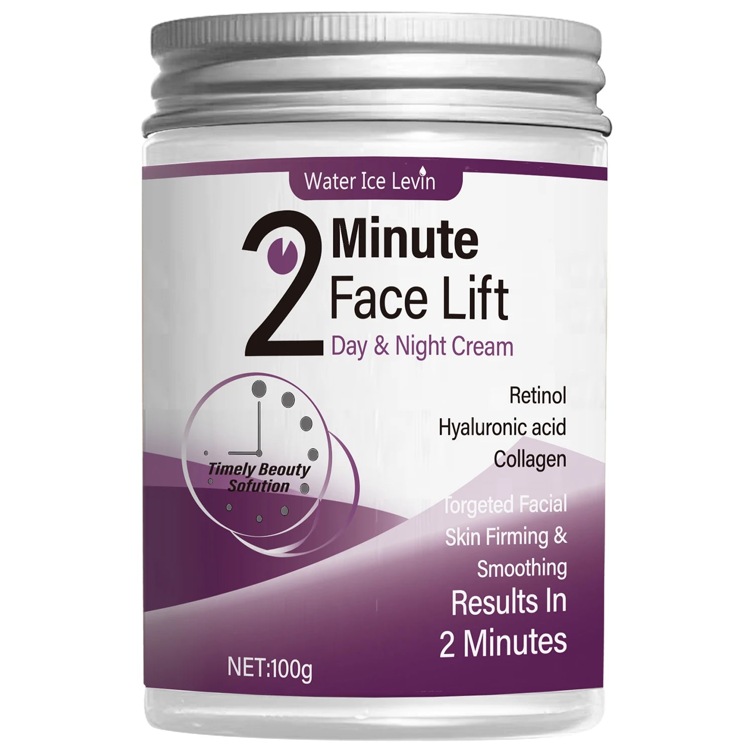2 Minutes Facial Lifting Day and Night Cream Contains Retinol, Hyaluronic Acid and Collagen - Moisturizing Lotion Suitable for All Light Skin Tone, No Fragrance, Absorption of 2 Minutes