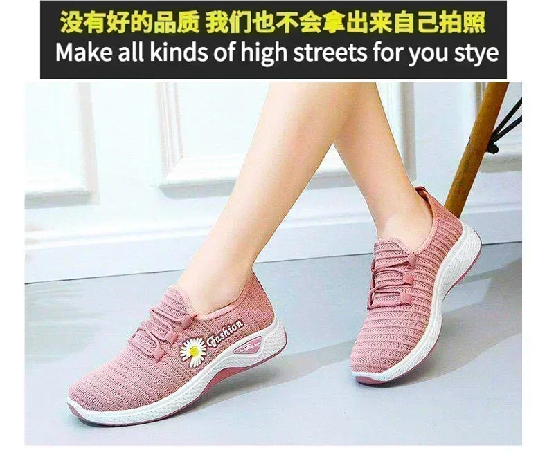 Women's Sports Shoes, Soft Sole Mesh Shoes, Comfort, Breathable, Fashion Lightweight Sneaker for Women