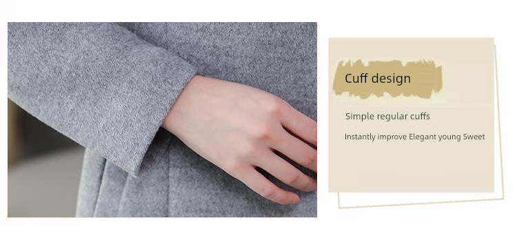 Autumn and Winter Woolen Coat Women's Thickened 2022 New Arrival Fashion High-End Temperament Cashmere Mid Length Long Length Plaids and Tweedst