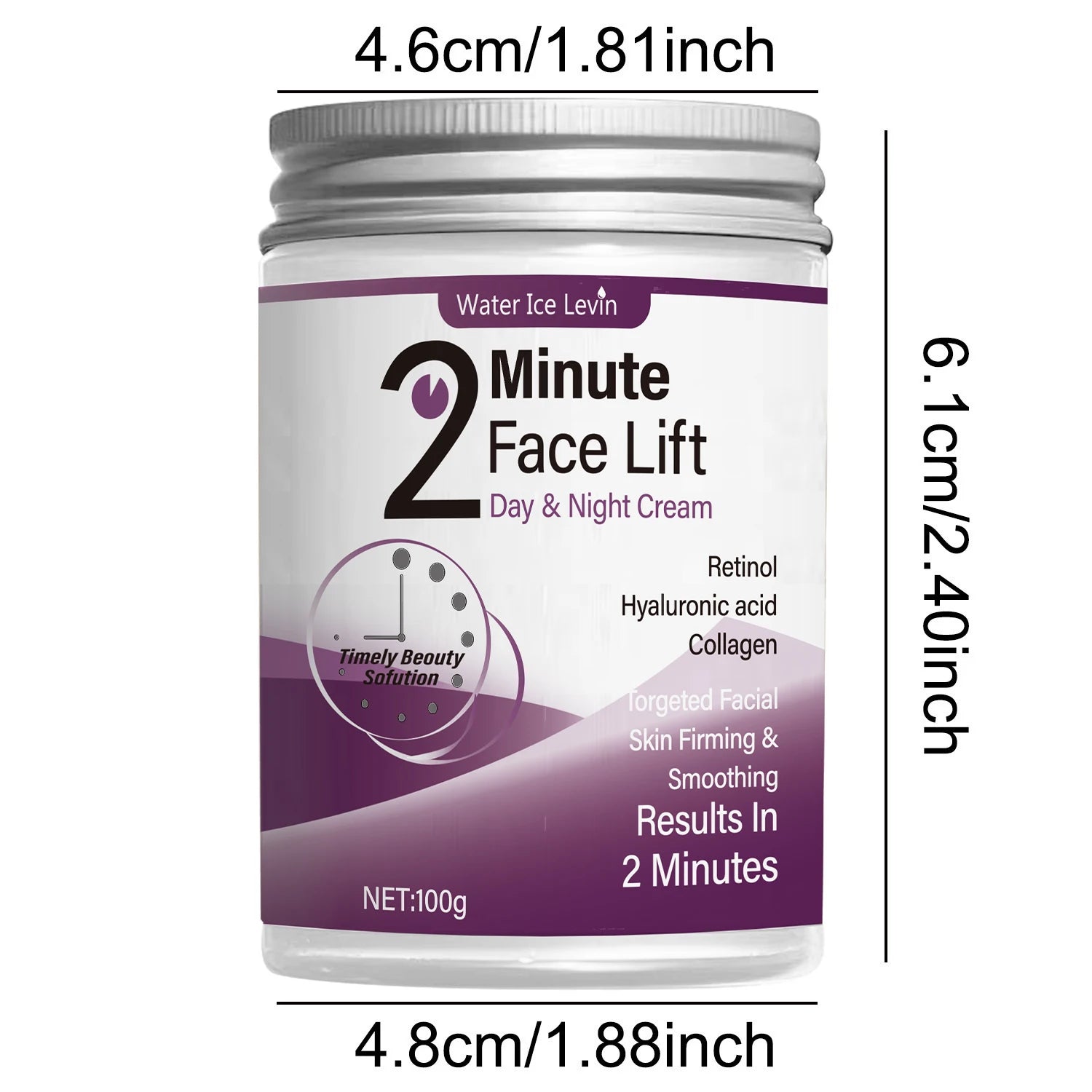 2 Minutes Facial Lifting Day and Night Cream Contains Retinol, Hyaluronic Acid and Collagen - Moisturizing Lotion Suitable for All Light Skin Tone, No Fragrance, Absorption of 2 Minutes
