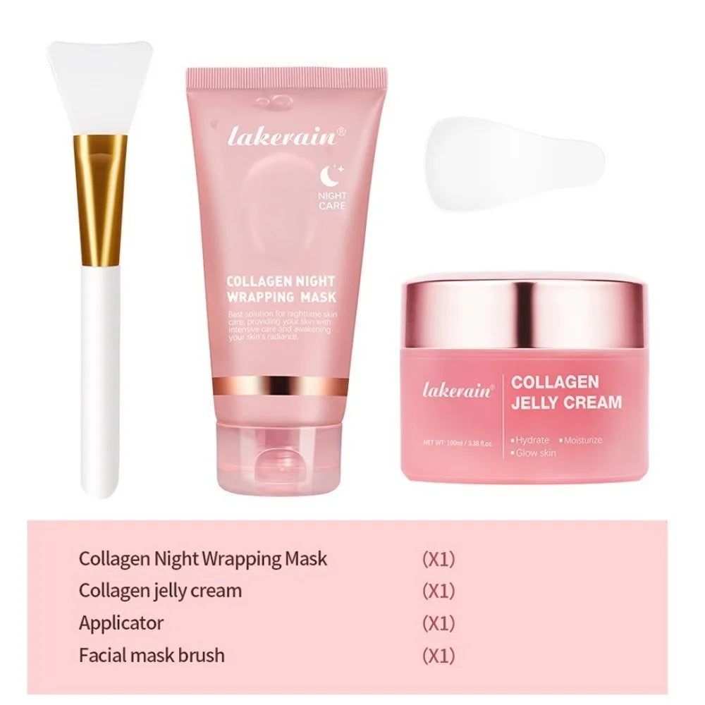 Moisturizing Wrapping Peel Off Facial Mask Smooth Face with Brush Firming Skin Mask Reduces Dullness Reduces Sagging