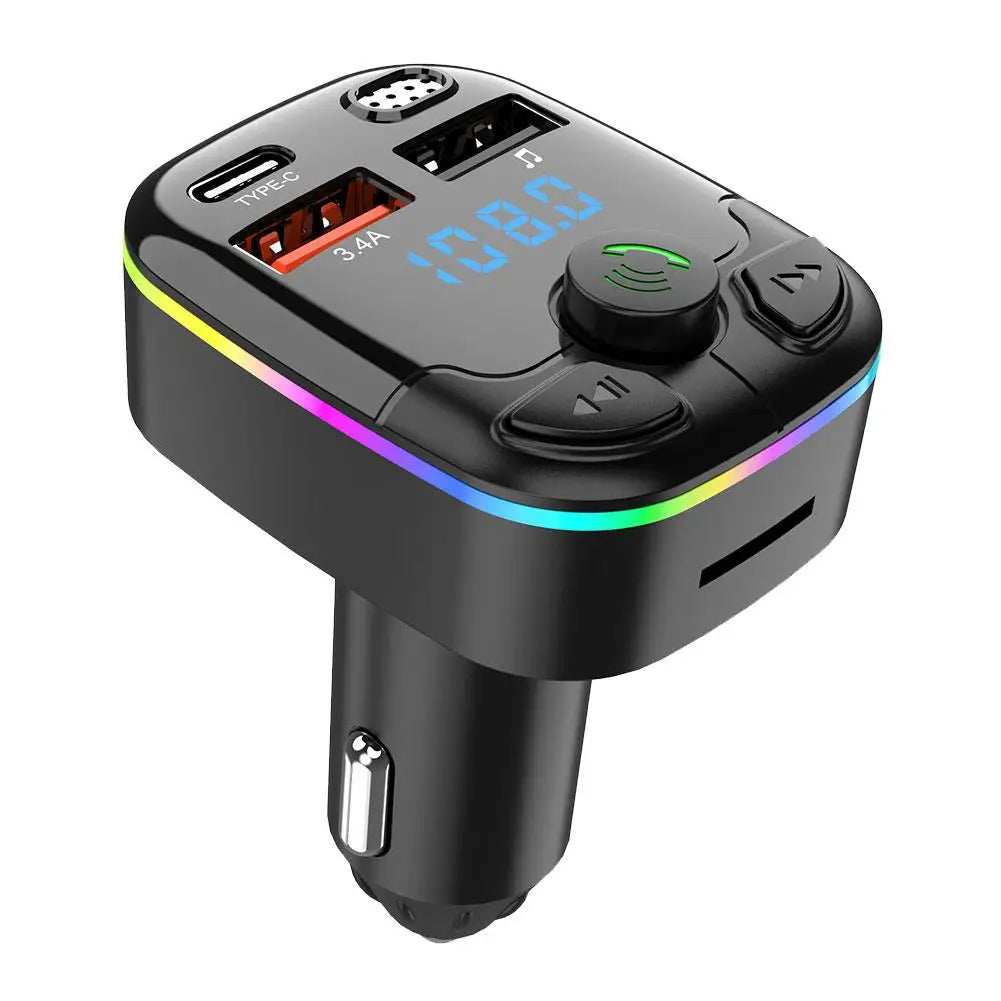 Car mp3 Handsfree Wireless Bluetooth Car Kit FM Transmitter TF Card LCD MP3 Player Dual USB 3.1A Car Charger Phone Charger