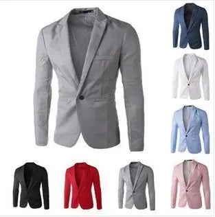 Men Blazers Turn Down Collar Suits Business Coat Blazer Single Button Cardigan Outerwear Long Sleeve Casual Solid Pockets