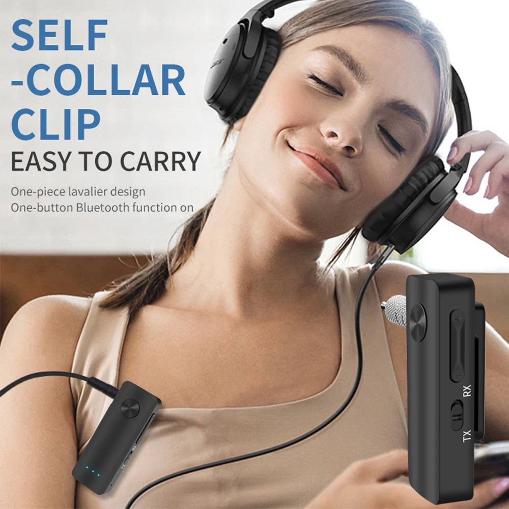 Bluetooth 5.3 Transmitter Receiver Adapter Wireless Audio For Car Music Headphone Speaker 3.5mm Jack AUX Wireless Audio Adapter