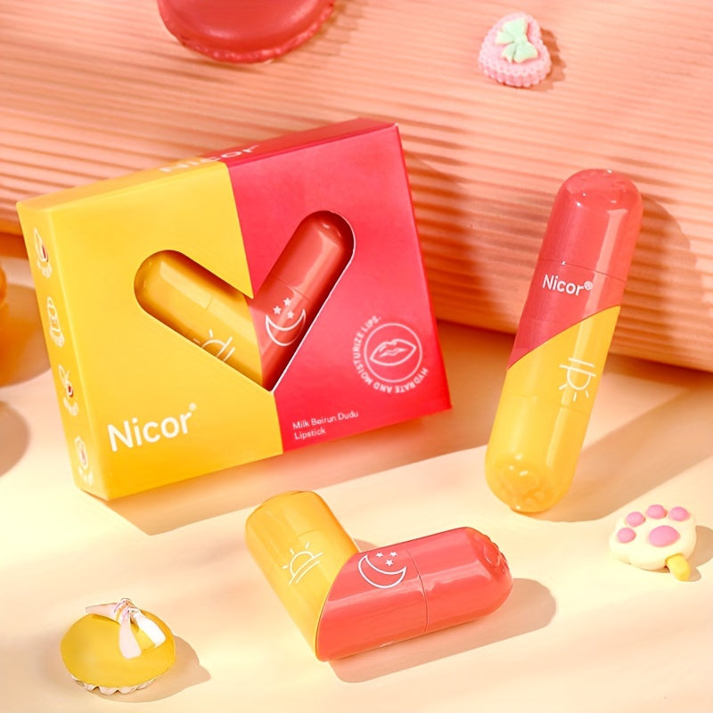 Matching lip balm couples lip balm moisturizing long-acting moisturizing I hydrating double-headed vitamin E fruit-flavored lip balm