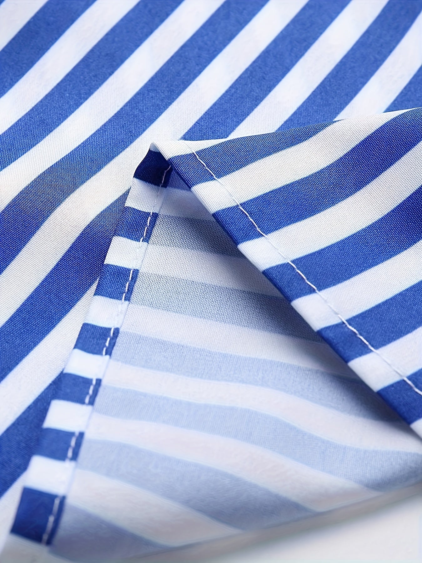 Women's Elegant Striped Shirt with Lapel Collar - Versatile Business Casual, Easy-Care, for Spring/Fall
